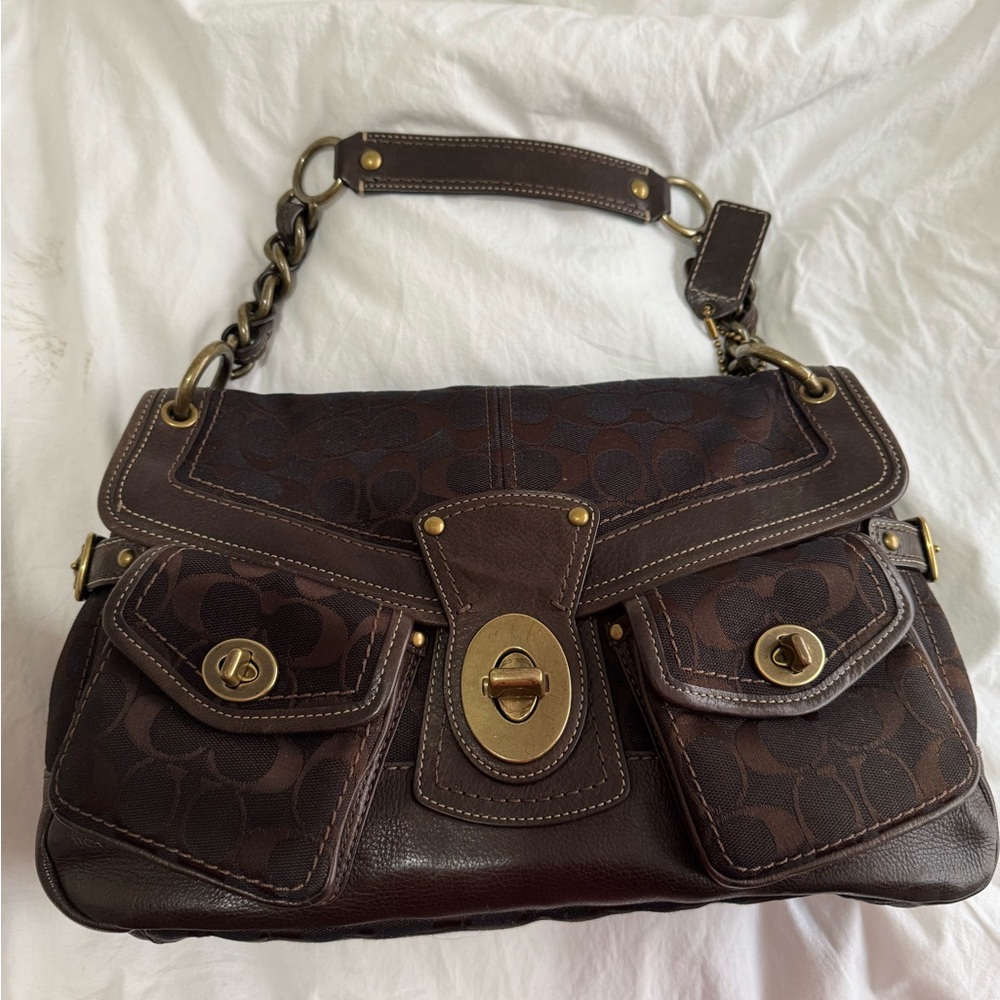 COACH Legacy Leigh Signature Jacquard Canvas Bag